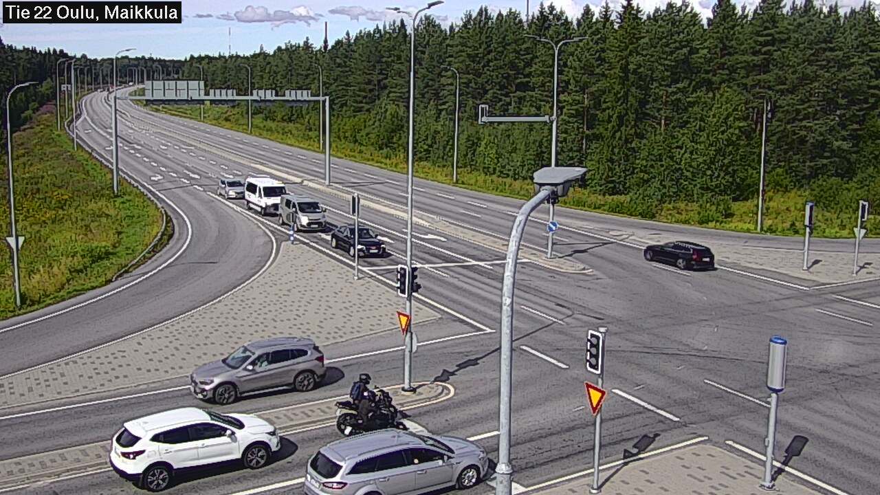 Weather Camera Image Väg 22 Uleåborg Maikkula, Oulu, Pohjois-Pohjanmaa