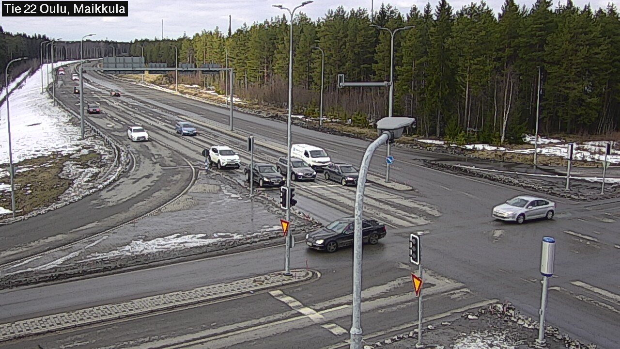 Weather Camera Image Väg 22 Uleåborg Maikkula, Oulu, Pohjois-Pohjanmaa