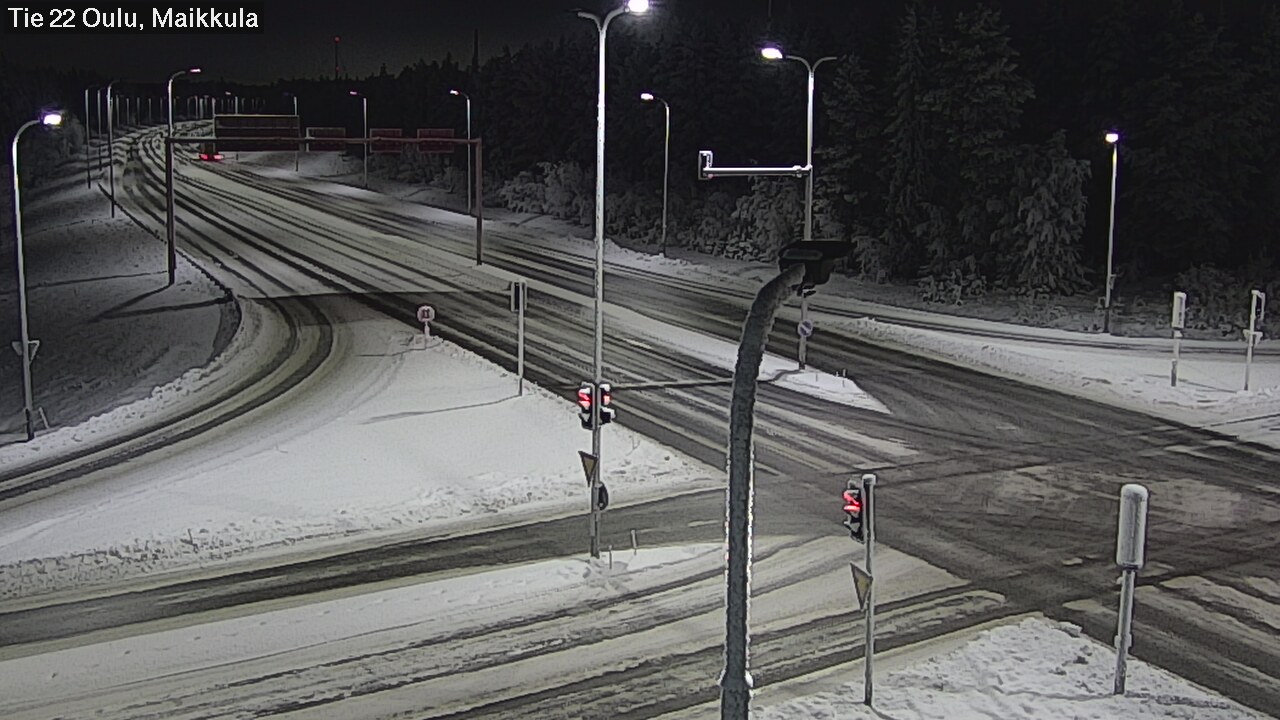 Weather Camera Image Väg 22 Uleåborg Maikkula, Oulu, Pohjois-Pohjanmaa