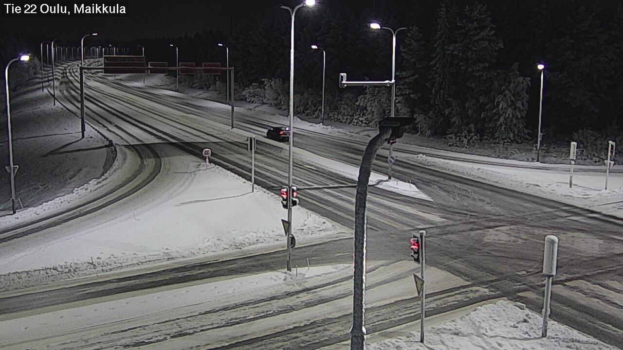 Weather Camera Image Väg 22 Uleåborg Maikkula, Oulu, Pohjois-Pohjanmaa