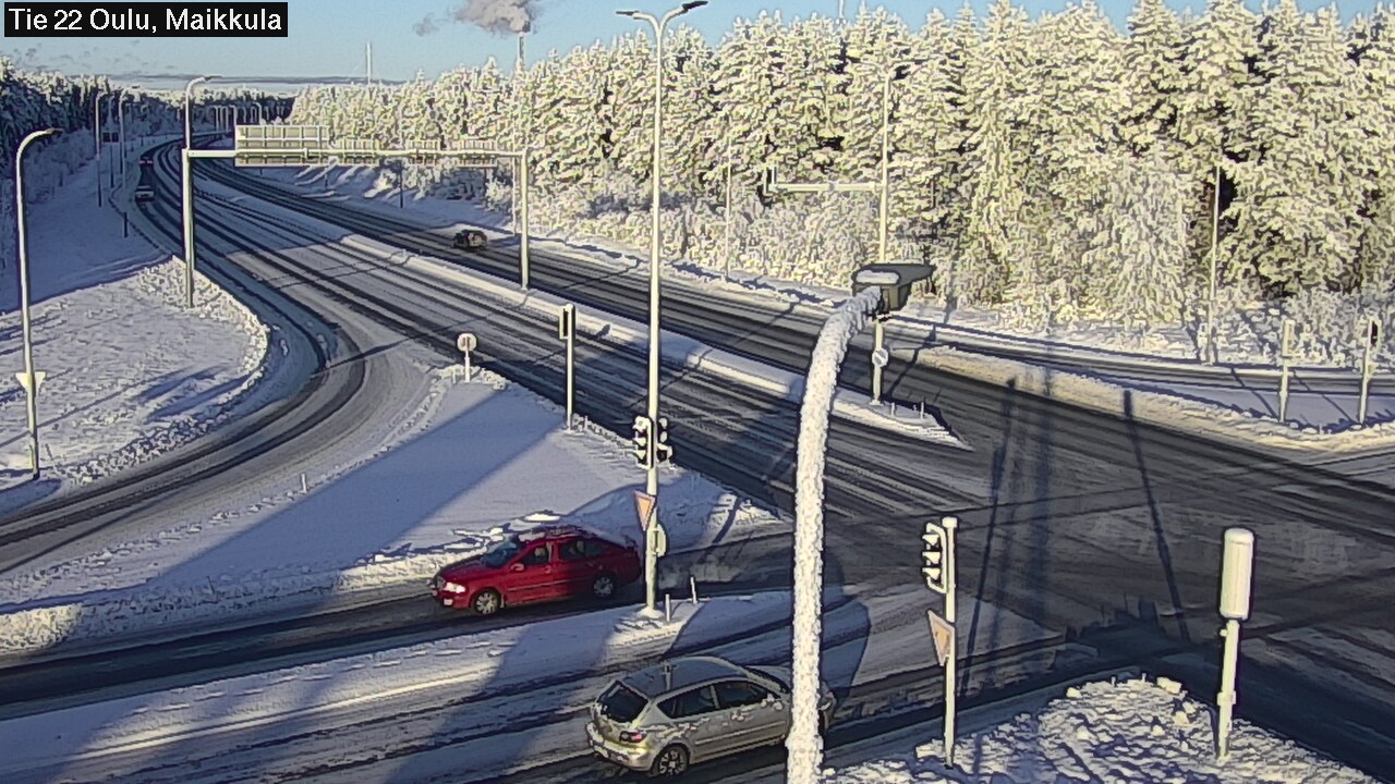Weather Camera Image Väg 22 Uleåborg Maikkula, Oulu, Pohjois-Pohjanmaa