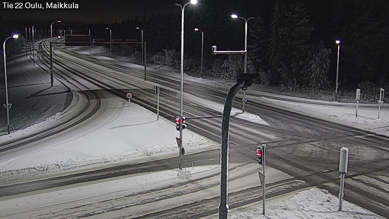 Weather Camera Image Väg 22 Uleåborg Maikkula, Oulu, Pohjois-Pohjanmaa