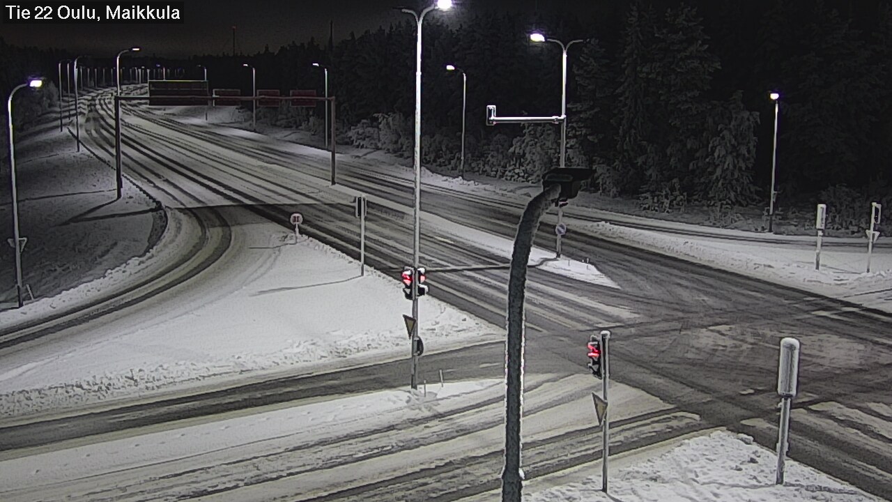 Weather Camera Image Väg 22 Uleåborg Maikkula, Oulu, Pohjois-Pohjanmaa