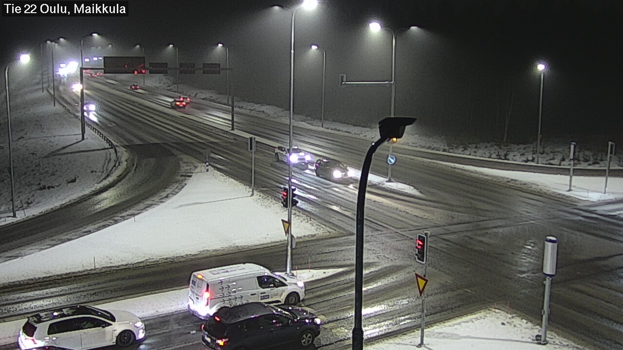Weather Camera Image Väg 22 Uleåborg Maikkula, Oulu, Pohjois-Pohjanmaa
