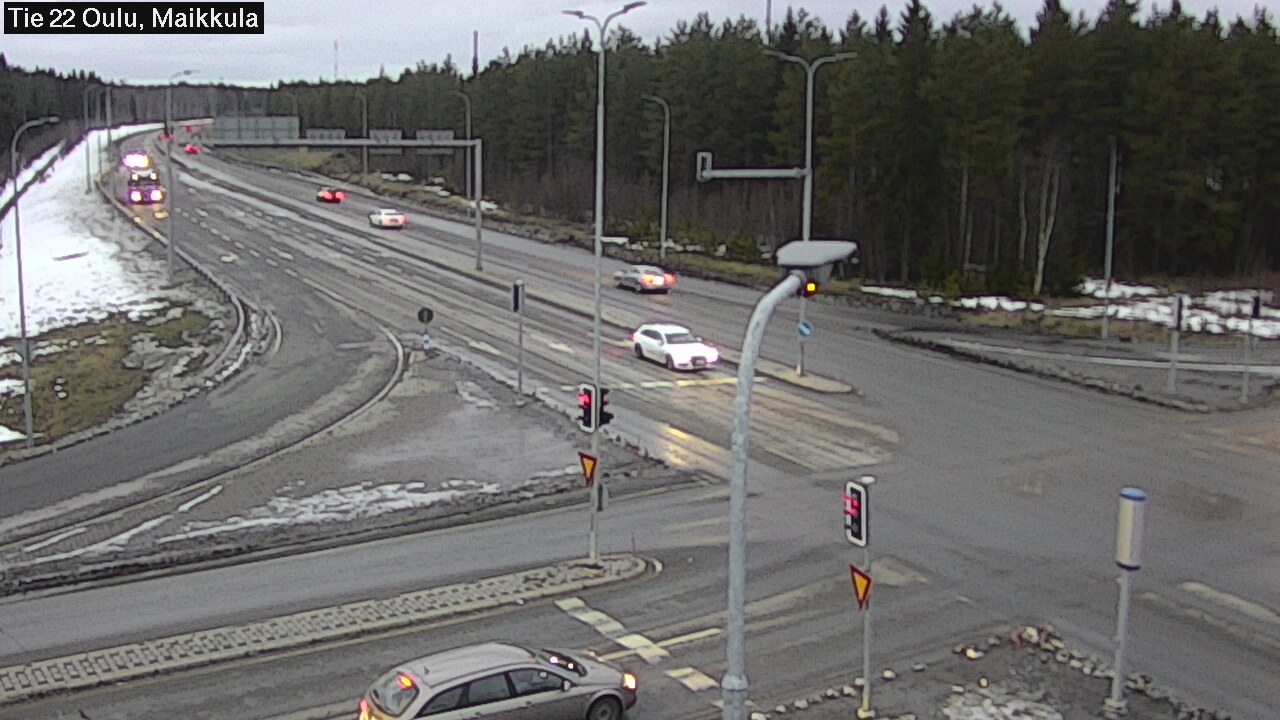 Weather Camera Image Väg 22 Uleåborg Maikkula, Oulu, Pohjois-Pohjanmaa