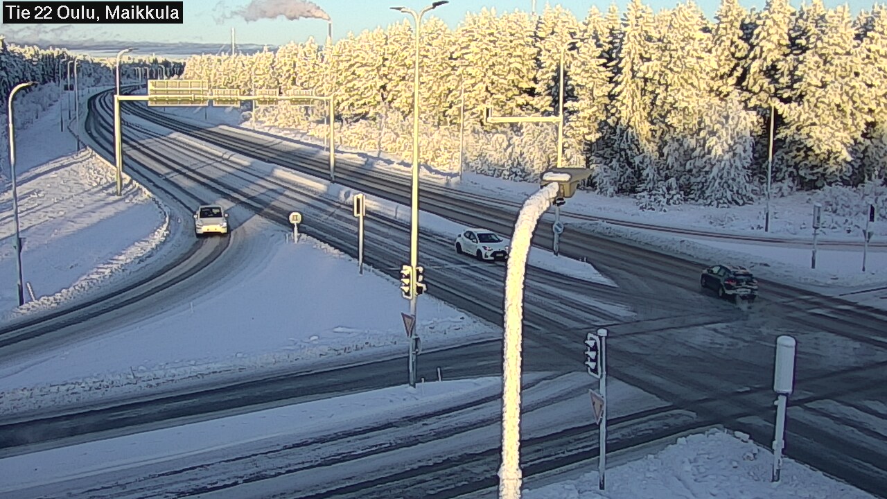 Weather Camera Image Väg 22 Uleåborg Maikkula, Oulu, Pohjois-Pohjanmaa