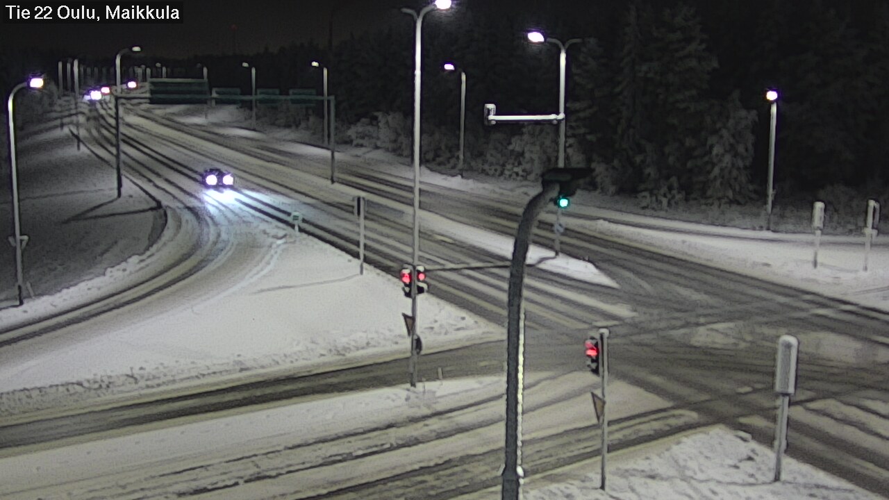 Weather Camera Image Väg 22 Uleåborg Maikkula, Oulu, Pohjois-Pohjanmaa