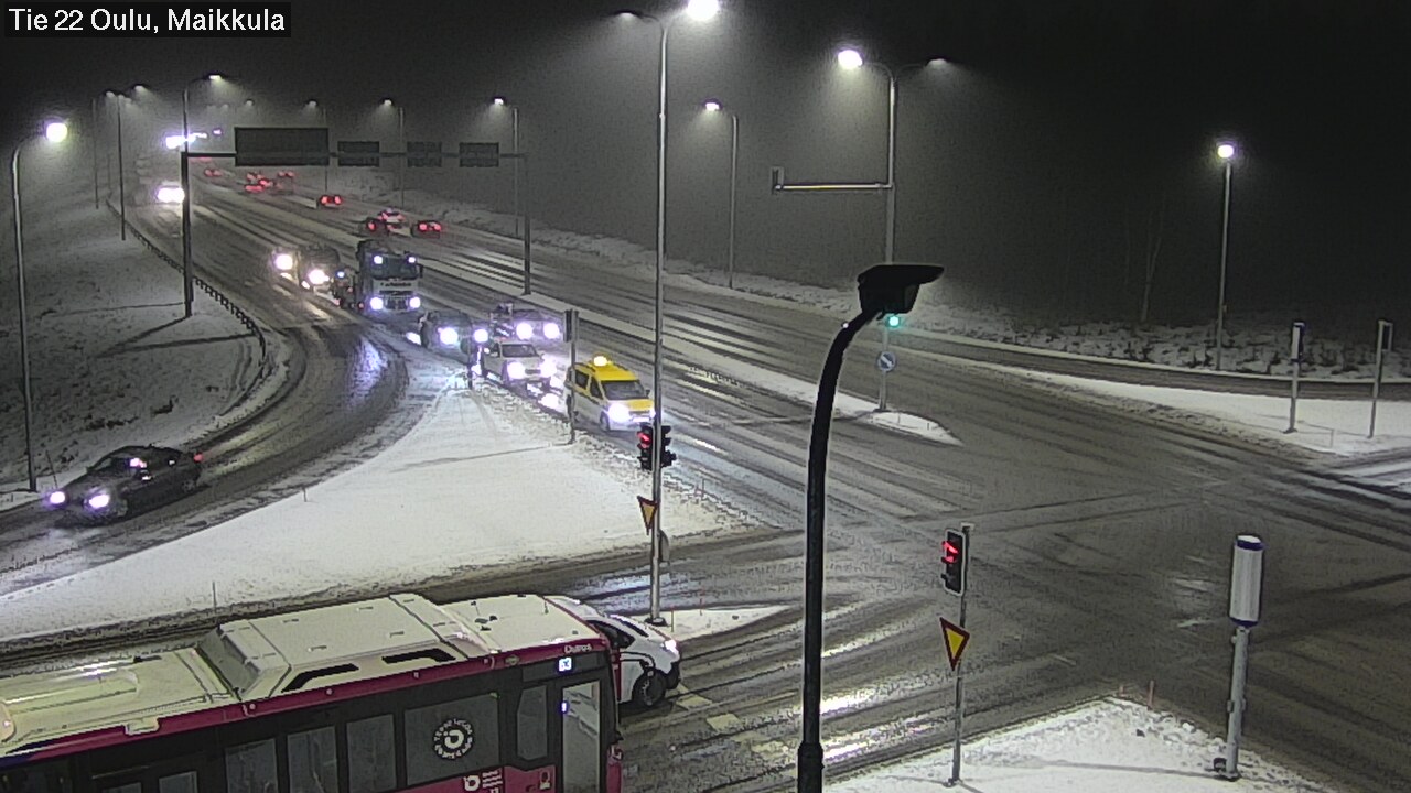 Weather Camera Image Väg 22 Uleåborg Maikkula, Oulu, Pohjois-Pohjanmaa