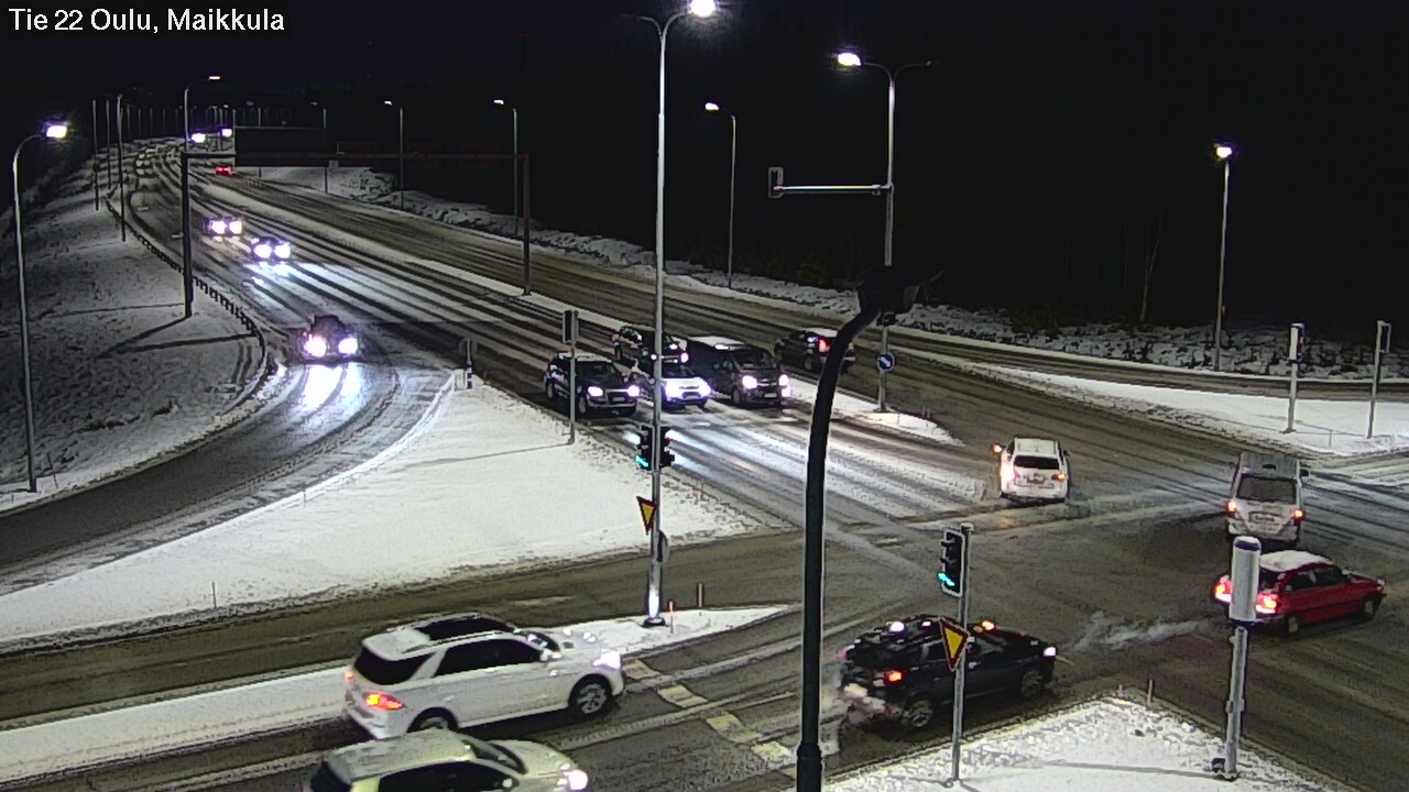Weather Camera Image Väg 22 Uleåborg Maikkula, Oulu, Pohjois-Pohjanmaa
