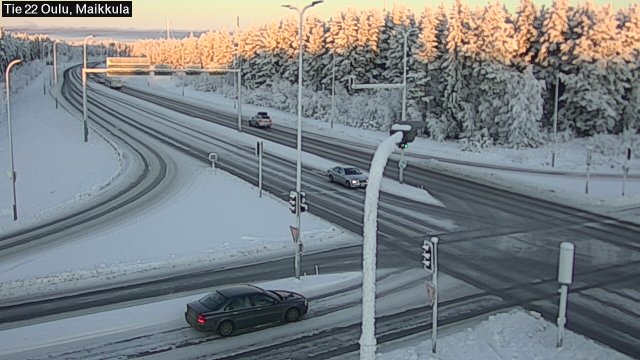Weather Camera Image Väg 22 Uleåborg Maikkula, Oulu, Pohjois-Pohjanmaa