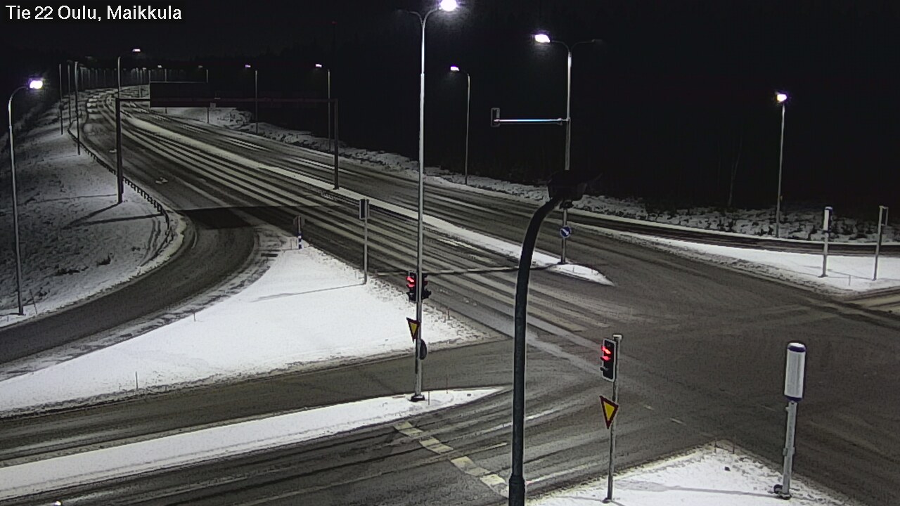 Weather Camera Image Väg 22 Uleåborg Maikkula, Oulu, Pohjois-Pohjanmaa