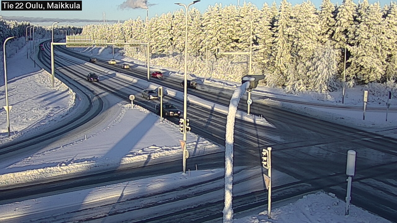 Weather Camera Image Väg 22 Uleåborg Maikkula, Oulu, Pohjois-Pohjanmaa