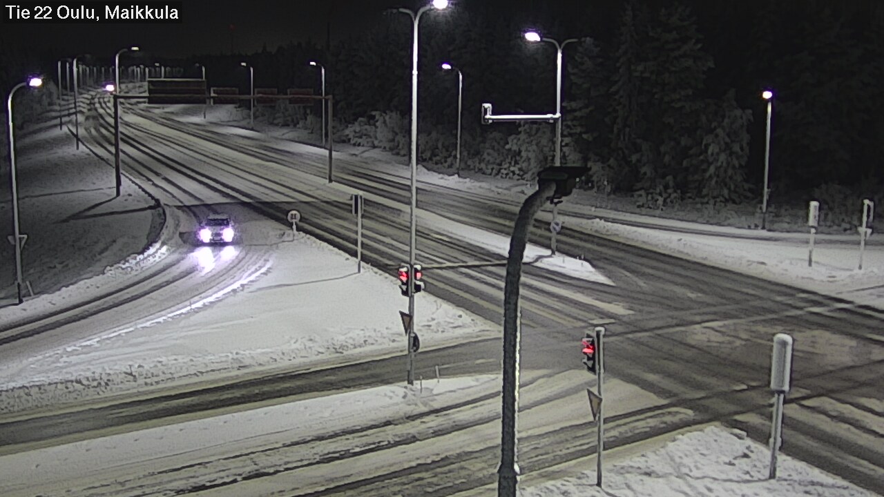 Weather Camera Image Väg 22 Uleåborg Maikkula, Oulu, Pohjois-Pohjanmaa