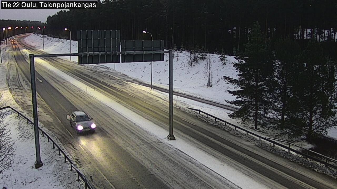 Weather Camera Image Road 22 Oulu Heikkilänkangas, Oulu, Pohjois-Pohjanmaa