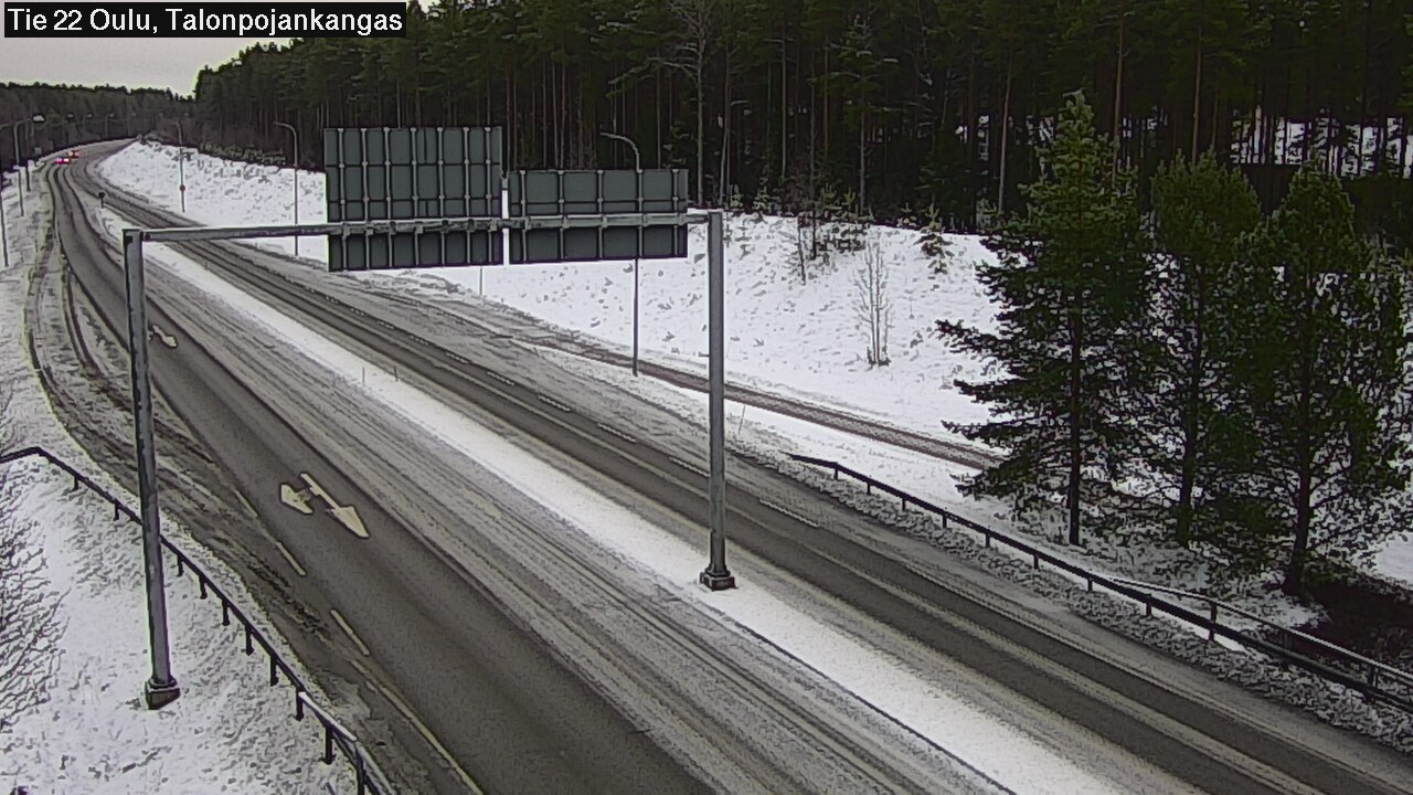 Weather Camera Image Road 22 Oulu Heikkilänkangas, Oulu, Pohjois-Pohjanmaa