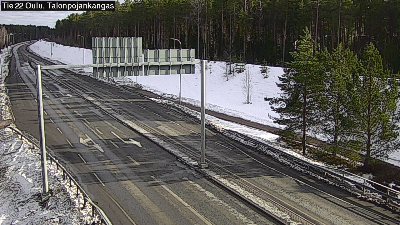 Weather Camera Image Road 22 Oulu Heikkilänkangas, Oulu, Pohjois-Pohjanmaa