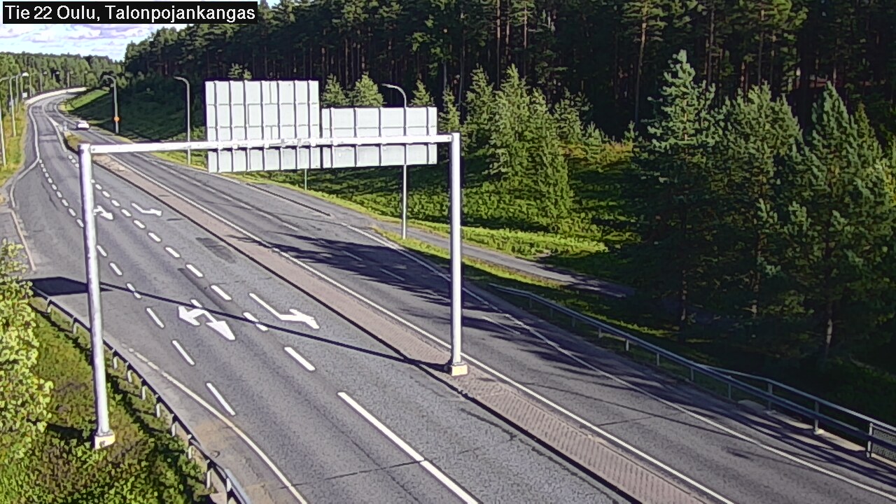 Weather Camera Image Road 22 Oulu Heikkilänkangas, Oulu, Pohjois-Pohjanmaa
