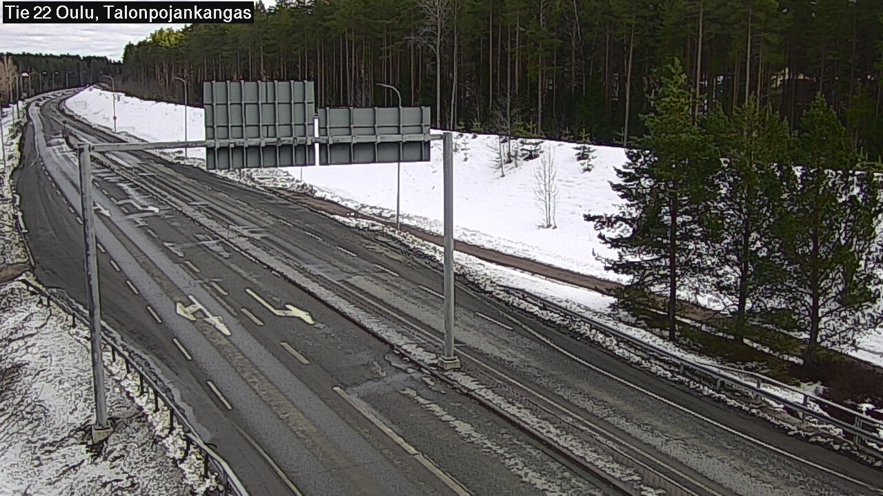 Weather Camera Image Road 22 Oulu Heikkilänkangas, Oulu, Pohjois-Pohjanmaa
