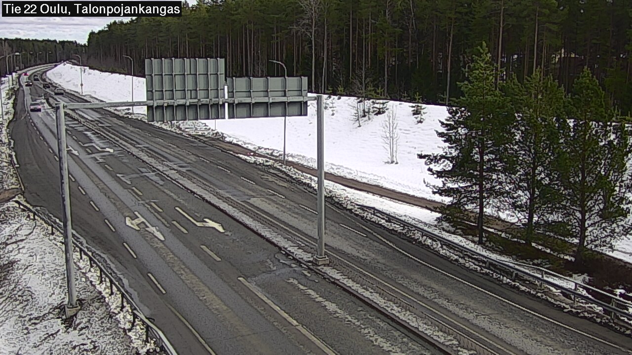 Weather Camera Image Road 22 Oulu Heikkilänkangas, Oulu, Pohjois-Pohjanmaa