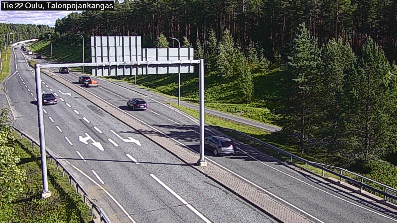 Weather Camera Image Road 22 Oulu Heikkilänkangas, Oulu, Pohjois-Pohjanmaa