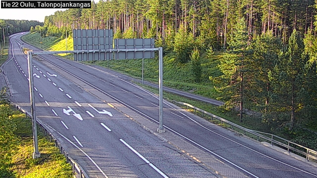 Weather Camera Image Road 22 Oulu Heikkilänkangas, Oulu, Pohjois-Pohjanmaa
