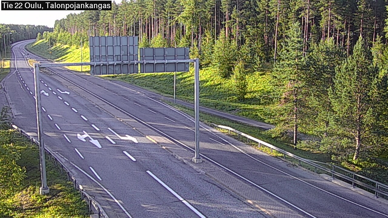 Weather Camera Image Road 22 Oulu Heikkilänkangas, Oulu, Pohjois-Pohjanmaa
