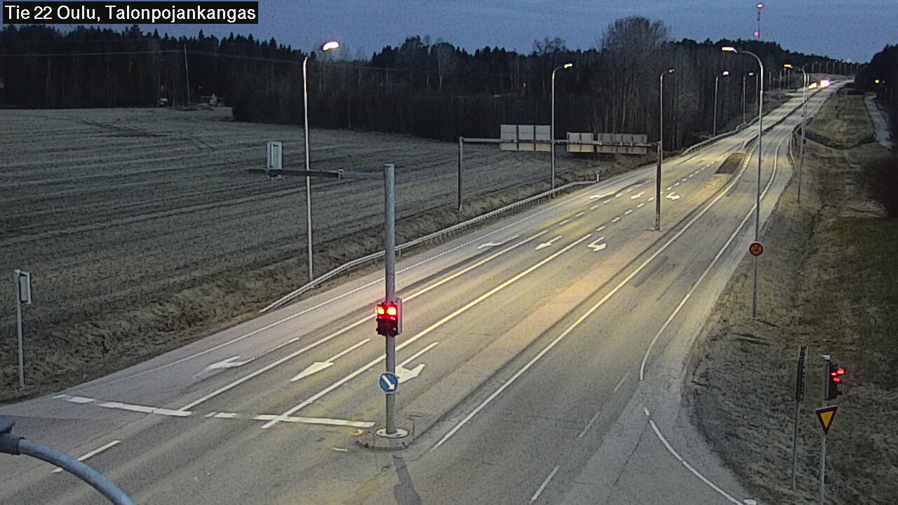 Weather Camera Image Väg 22 Oulu Heikkilänkangas, Oulu, Pohjois-Pohjanmaa