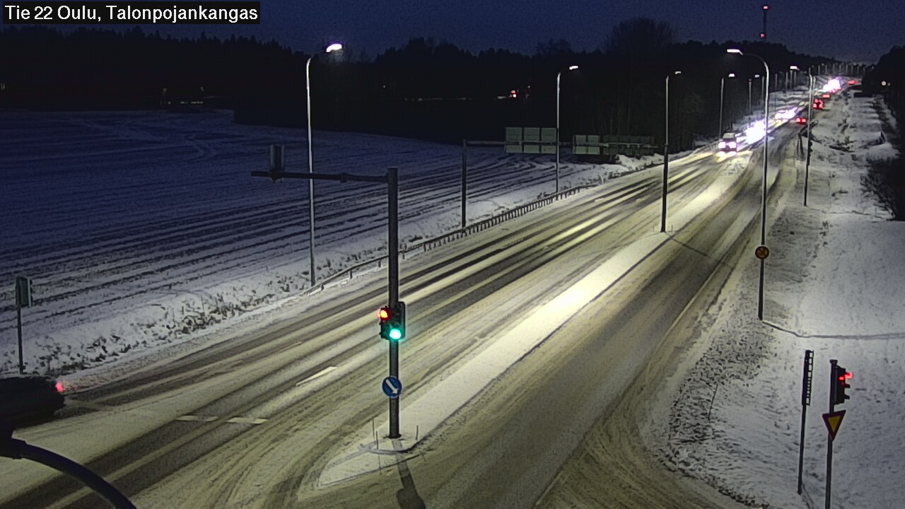 Weather Camera Image Road 22 Oulu Heikkilänkangas, Oulu, Pohjois-Pohjanmaa