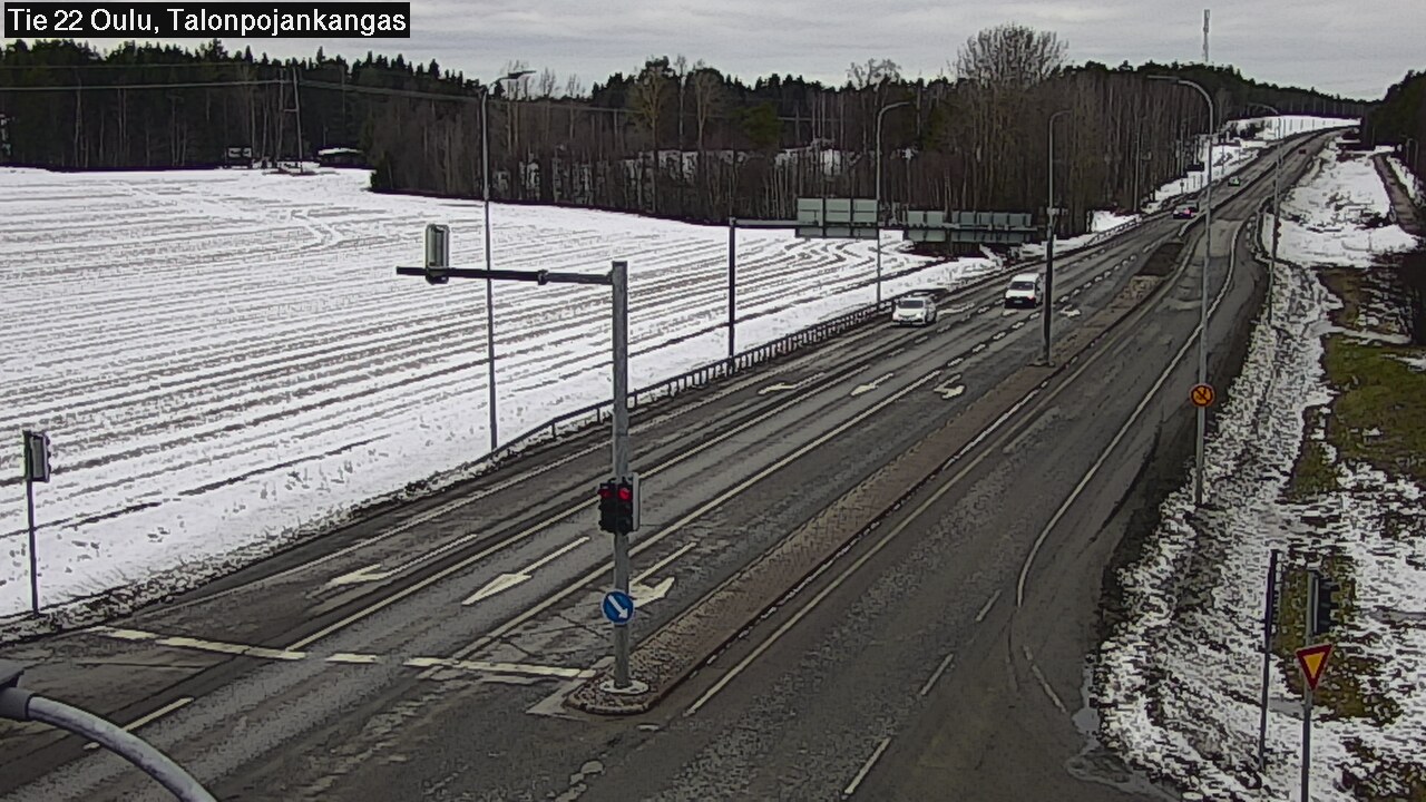 Weather Camera Image Road 22 Oulu Heikkilänkangas, Oulu, Pohjois-Pohjanmaa