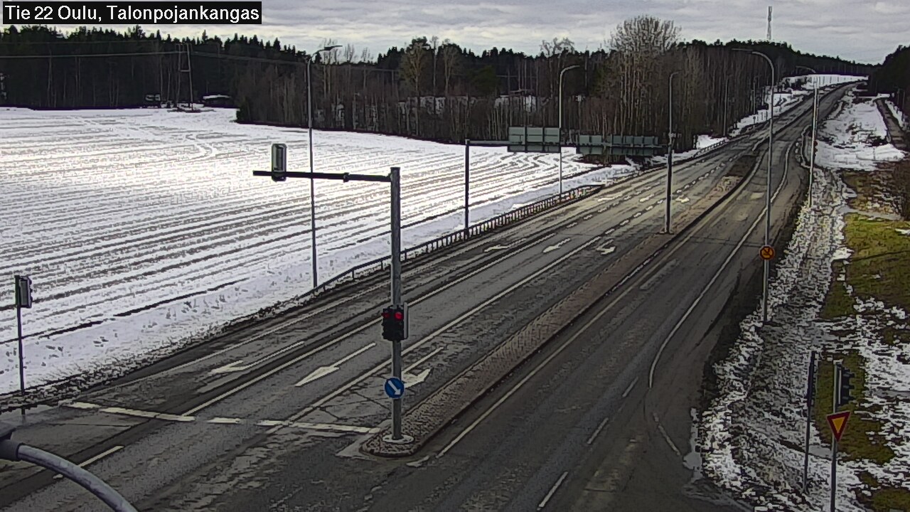 Weather Camera Image Road 22 Oulu Heikkilänkangas, Oulu, Pohjois-Pohjanmaa