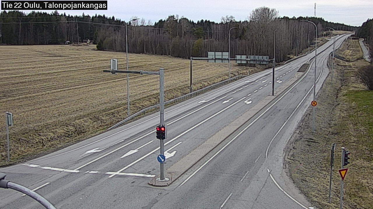 Weather Camera Image Väg 22 Oulu Heikkilänkangas, Oulu, Pohjois-Pohjanmaa