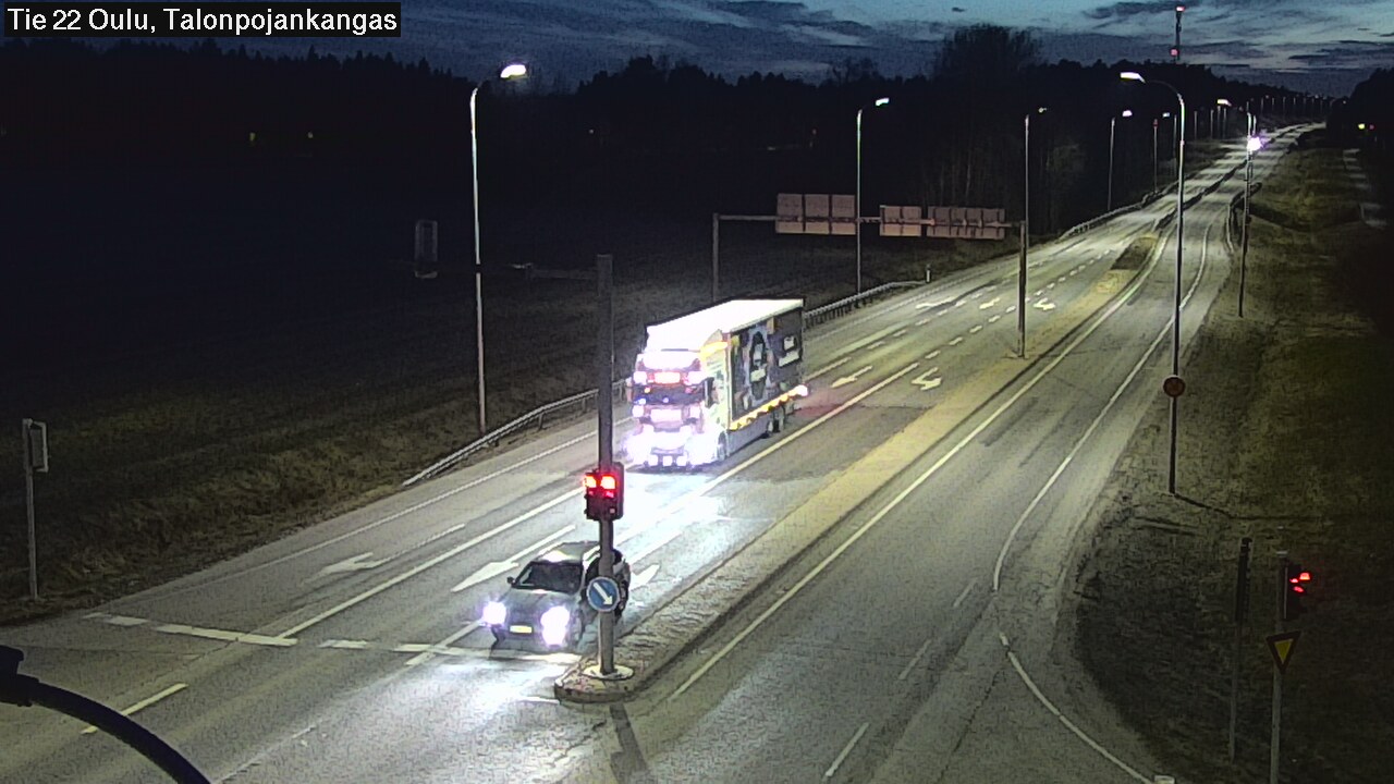 Weather Camera Image Väg 22 Oulu Heikkilänkangas, Oulu, Pohjois-Pohjanmaa