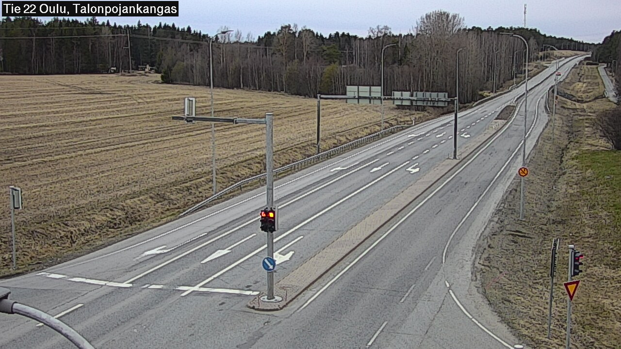 Weather Camera Image Väg 22 Oulu Heikkilänkangas, Oulu, Pohjois-Pohjanmaa