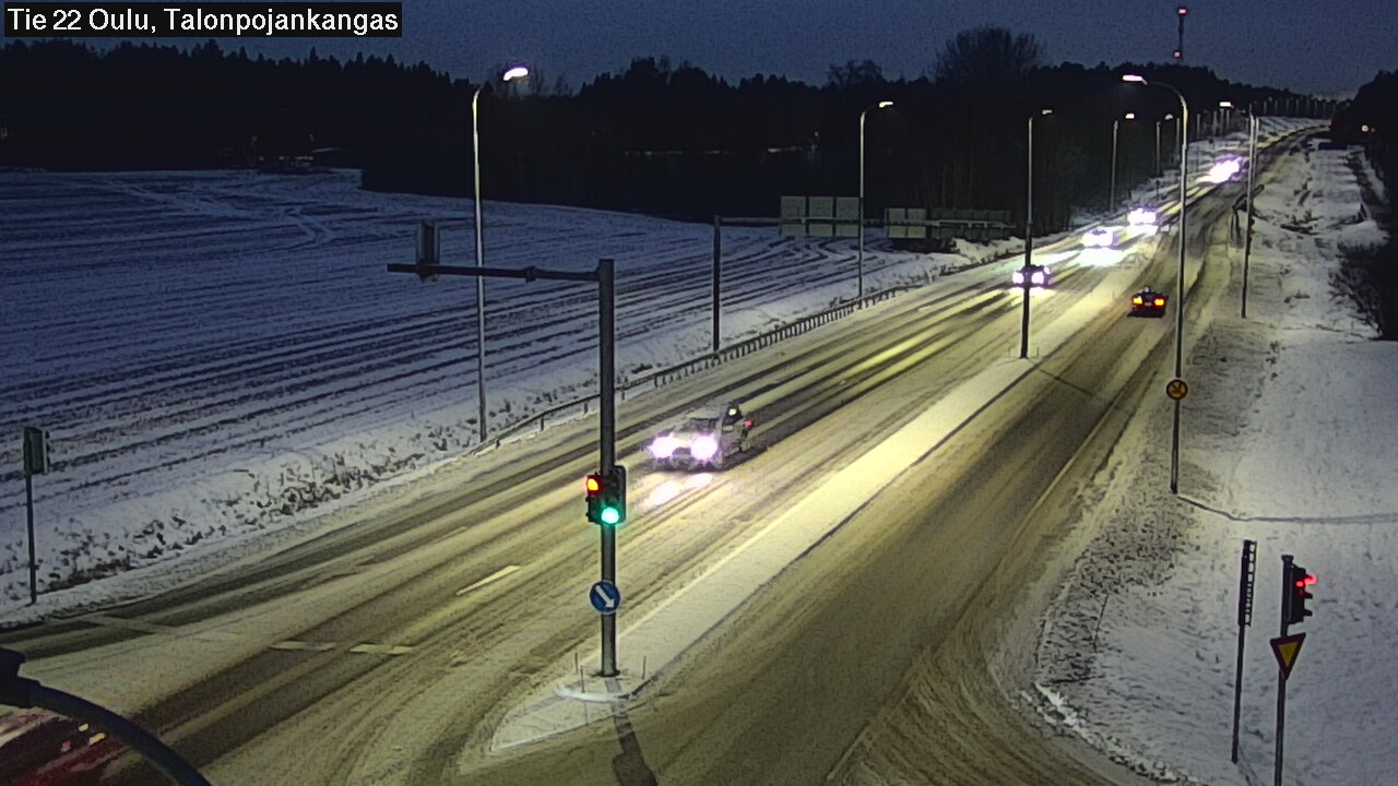 Weather Camera Image Road 22 Oulu Heikkilänkangas, Oulu, Pohjois-Pohjanmaa