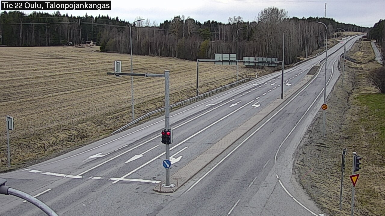 Weather Camera Image Väg 22 Oulu Heikkilänkangas, Oulu, Pohjois-Pohjanmaa