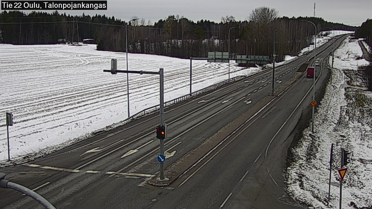 Weather Camera Image Road 22 Oulu Heikkilänkangas, Oulu, Pohjois-Pohjanmaa
