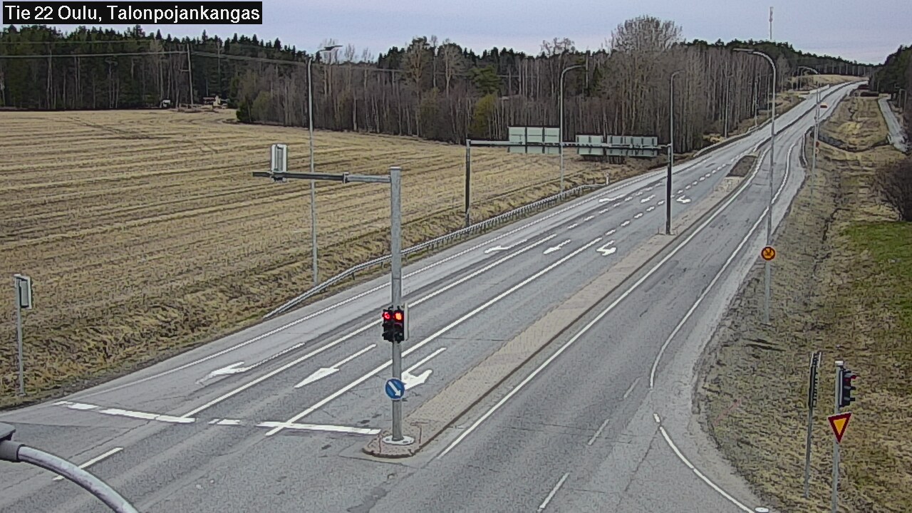 Weather Camera Image Väg 22 Oulu Heikkilänkangas, Oulu, Pohjois-Pohjanmaa