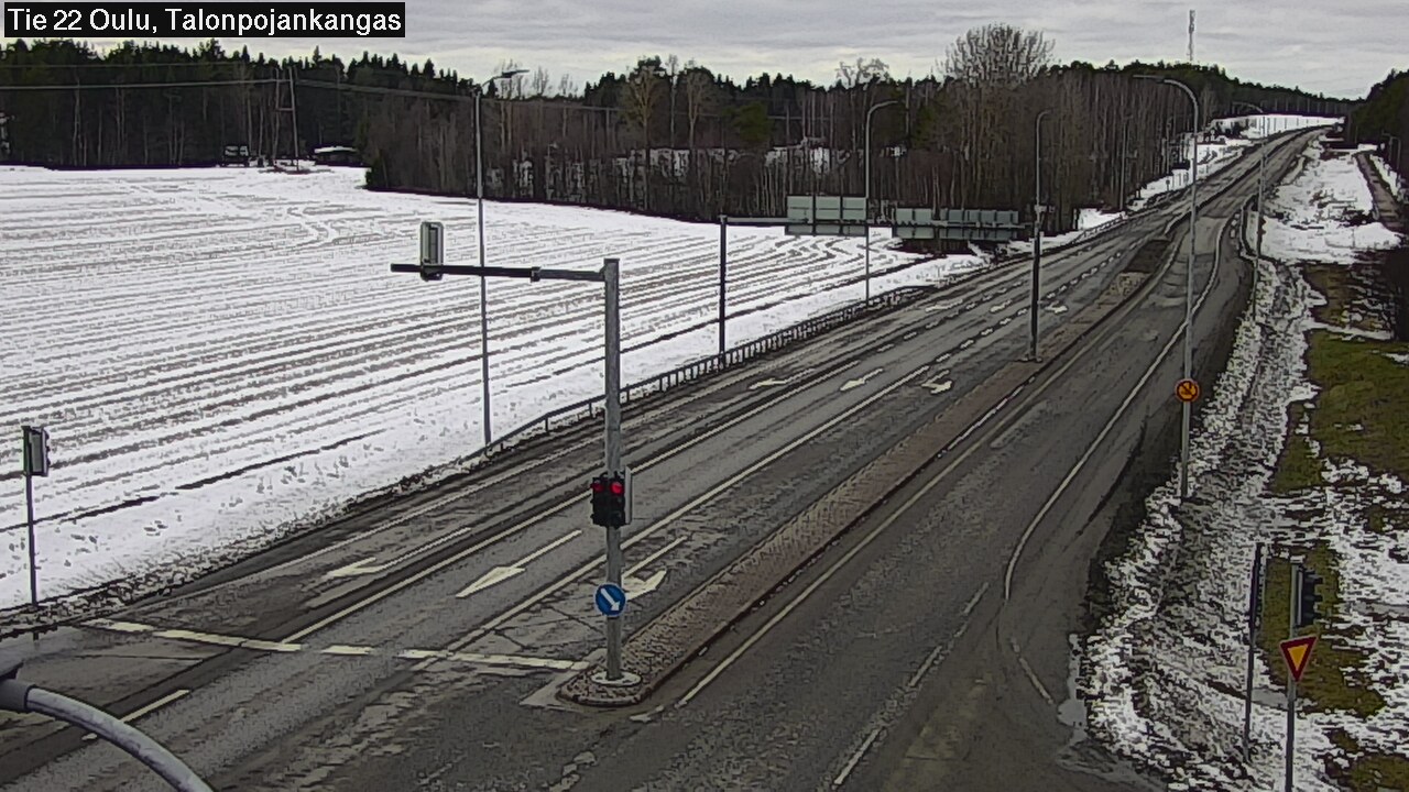 Weather Camera Image Road 22 Oulu Heikkilänkangas, Oulu, Pohjois-Pohjanmaa
