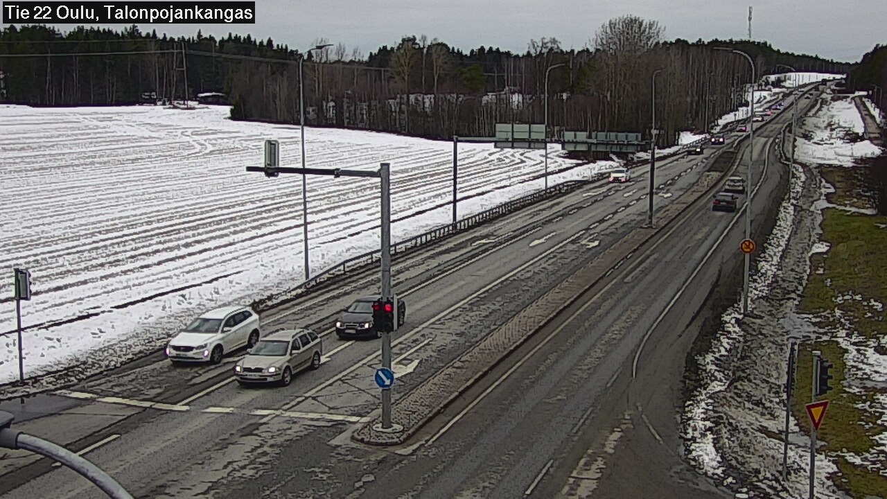 Weather Camera Image Road 22 Oulu Heikkilänkangas, Oulu, Pohjois-Pohjanmaa