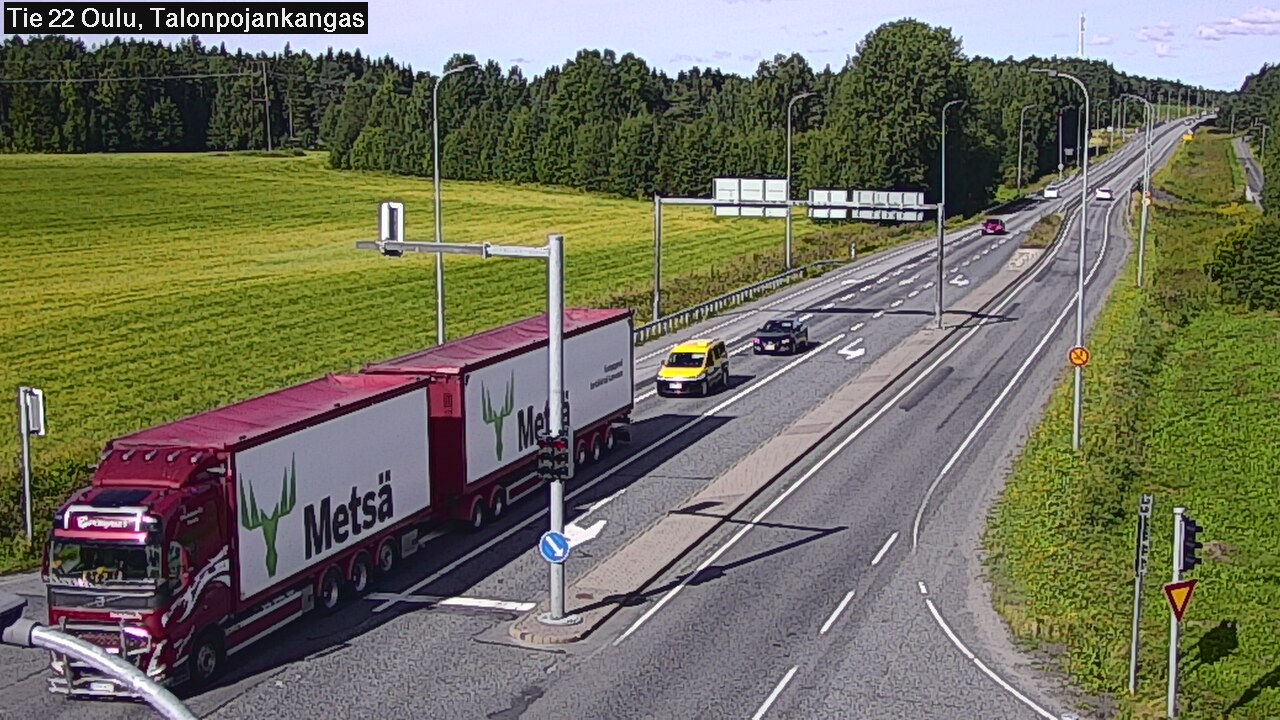 Weather Camera Image Väg 22 Oulu Heikkilänkangas, Oulu, Pohjois-Pohjanmaa