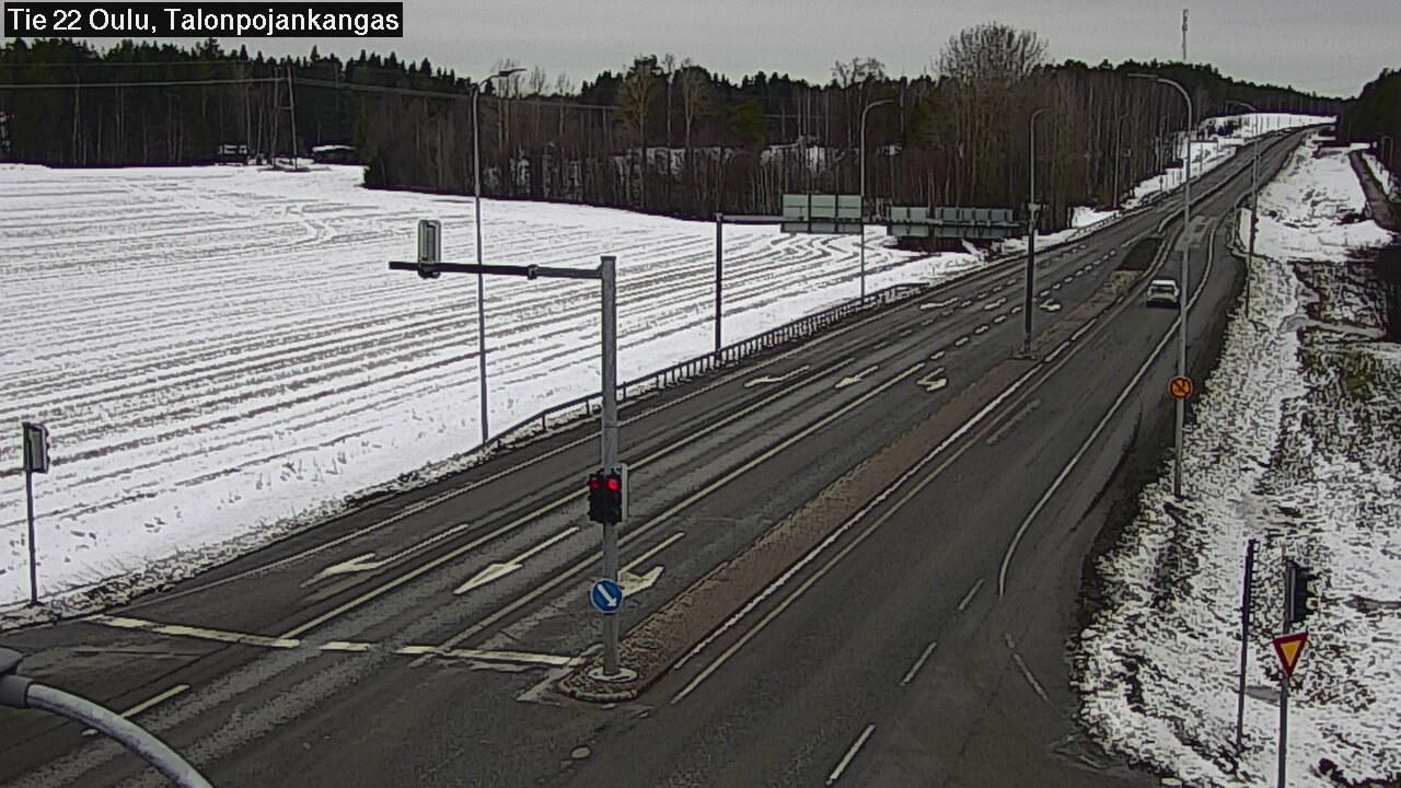 Weather Camera Image Road 22 Oulu Heikkilänkangas, Oulu, Pohjois-Pohjanmaa