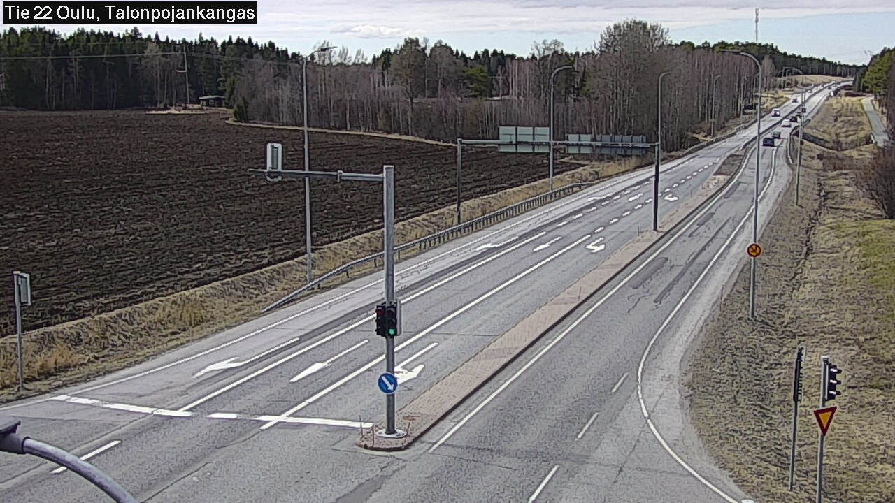 Weather Camera Image Road 22 Oulu Heikkilänkangas, Oulu, Pohjois-Pohjanmaa
