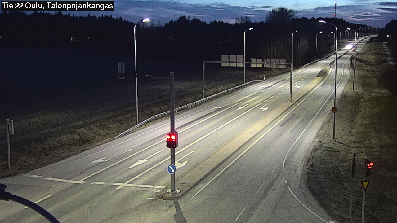 Weather Camera Image Väg 22 Oulu Heikkilänkangas, Oulu, Pohjois-Pohjanmaa