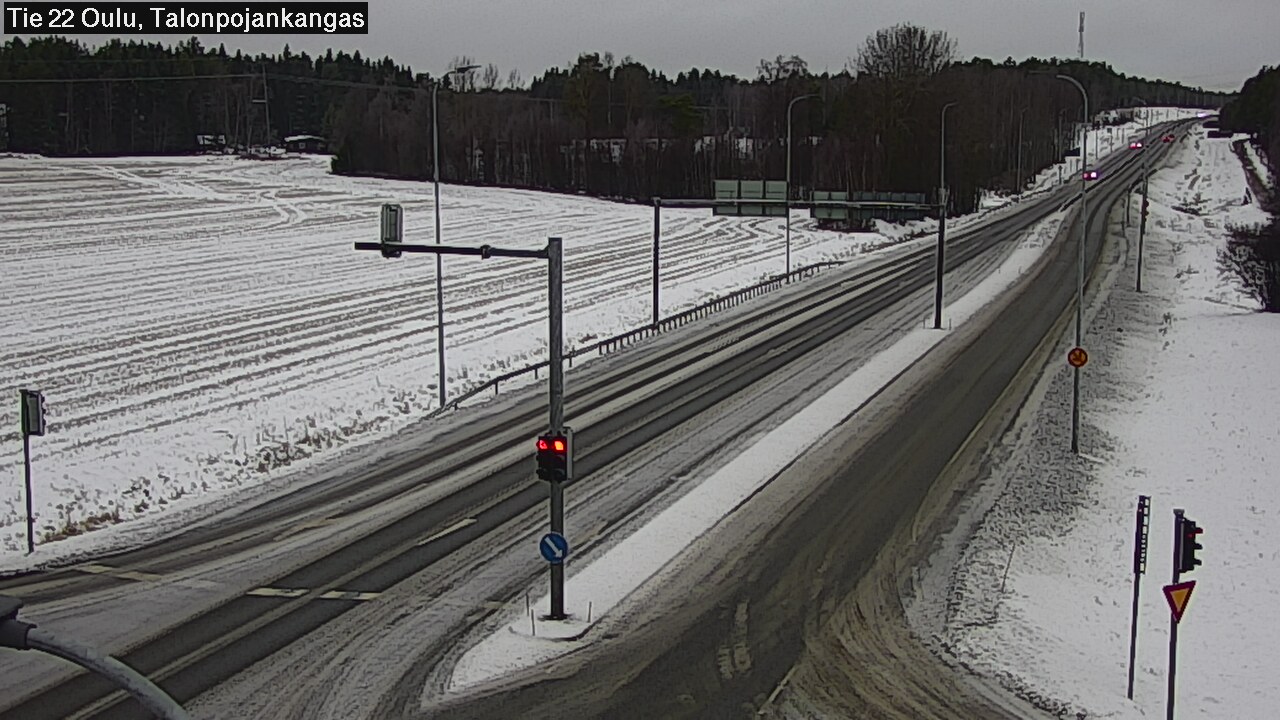 Weather Camera Image Road 22 Oulu Heikkilänkangas, Oulu, Pohjois-Pohjanmaa