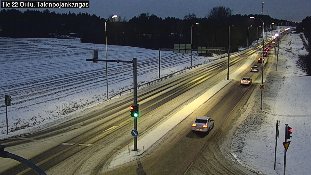 Weather Camera Image Road 22 Oulu Heikkilänkangas, Oulu, Pohjois-Pohjanmaa