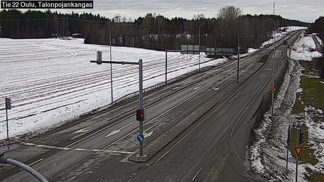 Weather Camera Image Road 22 Oulu Heikkilänkangas, Oulu, Pohjois-Pohjanmaa