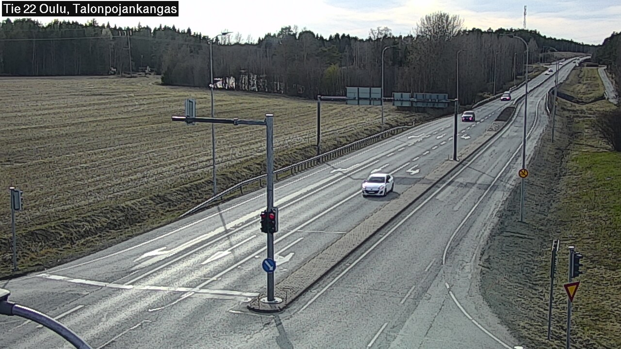 Weather Camera Image Väg 22 Oulu Heikkilänkangas, Oulu, Pohjois-Pohjanmaa