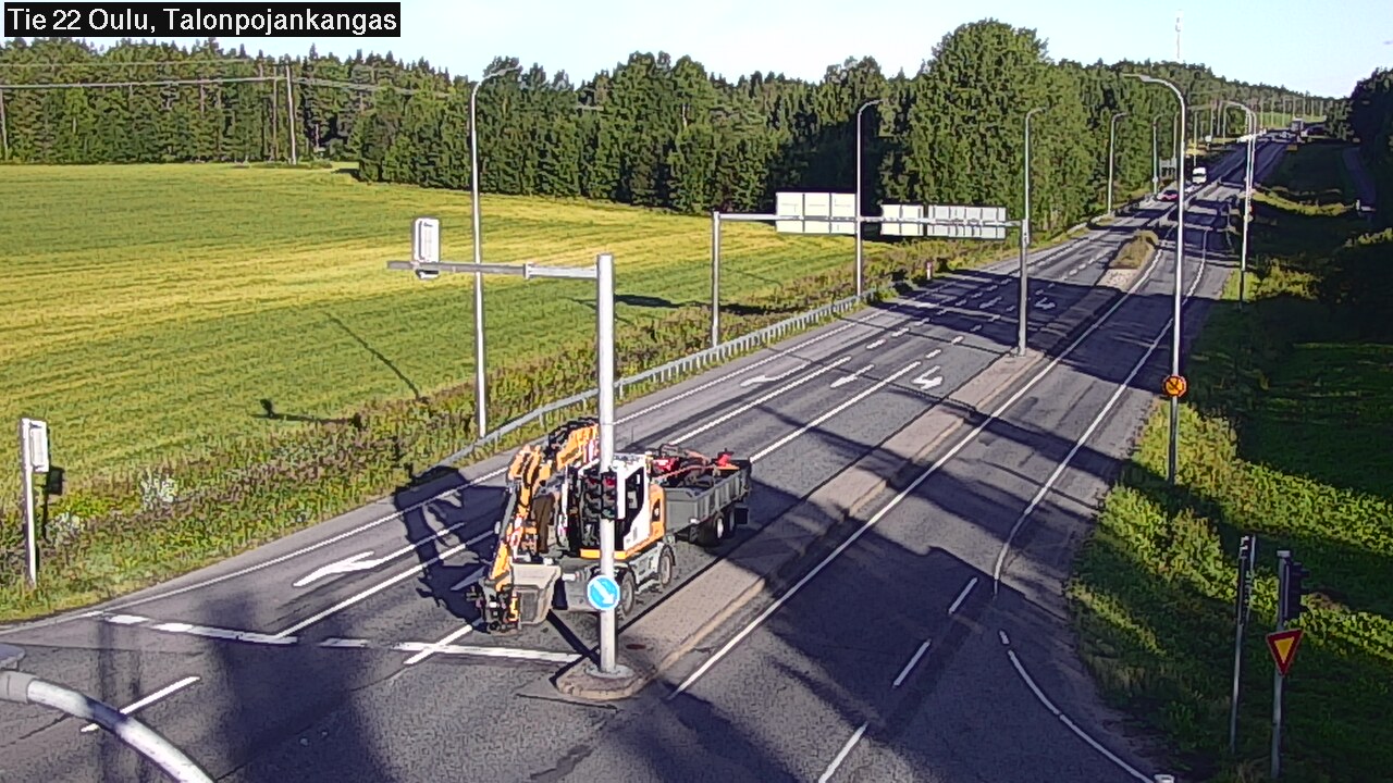 Weather Camera Image Road 22 Oulu Heikkilänkangas, Oulu, Pohjois-Pohjanmaa