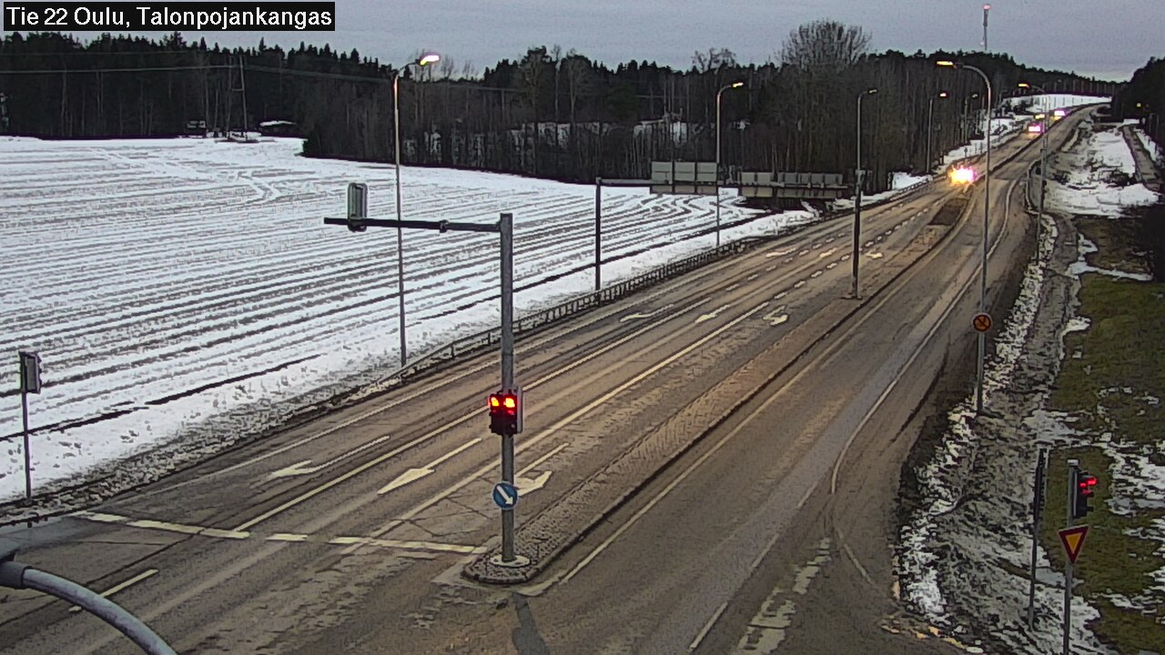 Weather Camera Image Road 22 Oulu Heikkilänkangas, Oulu, Pohjois-Pohjanmaa