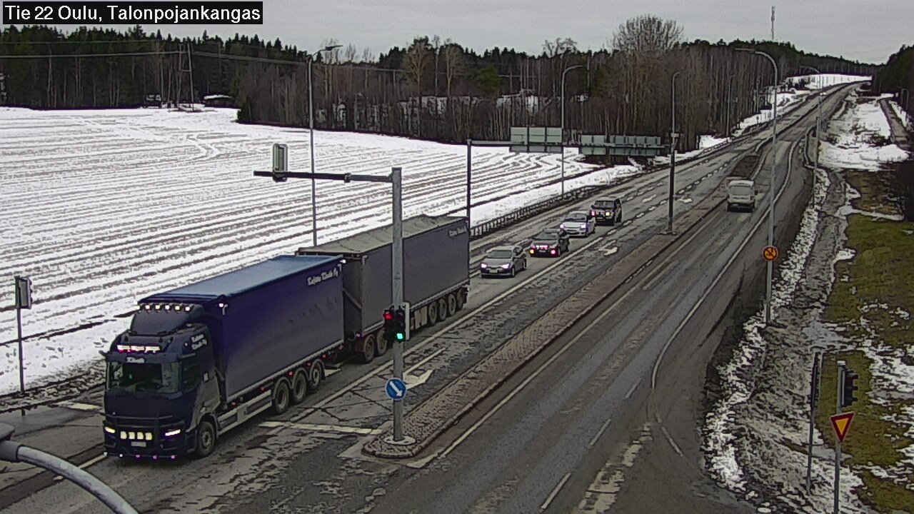 Weather Camera Image Road 22 Oulu Heikkilänkangas, Oulu, Pohjois-Pohjanmaa